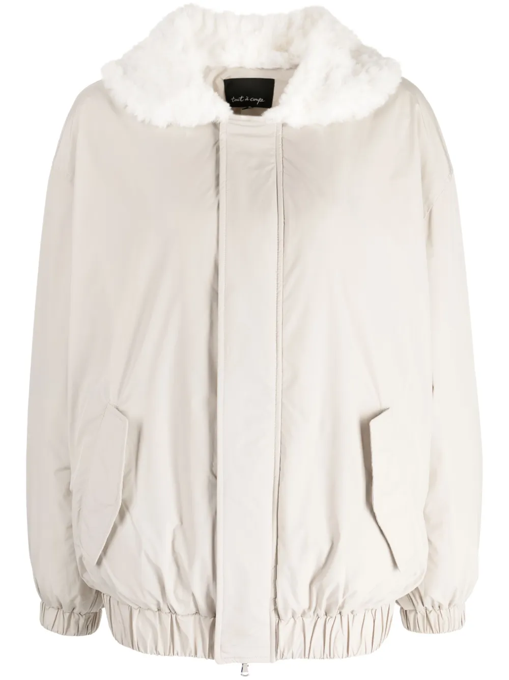 tout a coup faux shearling-trim jacket - Toni neutri