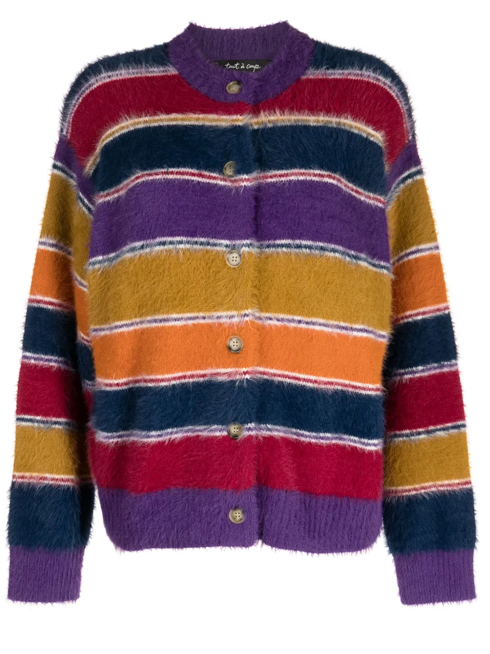 tout a coup stripe-print cardigan - Multicolore