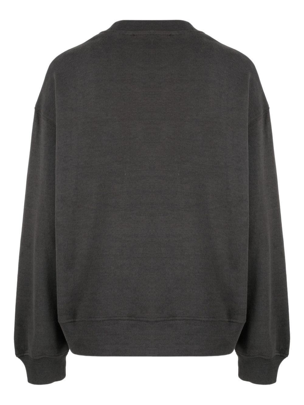 Shop Tout A Coup Heart-print Cotton-blend Sweatshirt In Grey