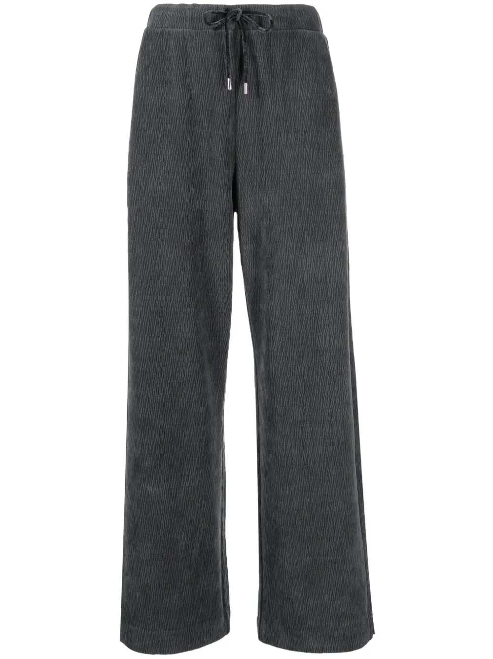 Tout A Coup Herringbone-pattern Track Pants In Grey