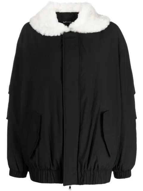 tout a coup faux shearling-trim jacket