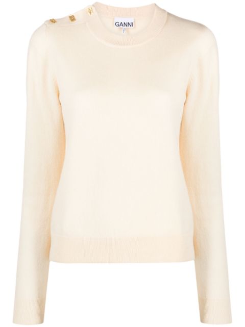 The Unbeatable Features of GANNI Mix merino-cashmere jumper Women