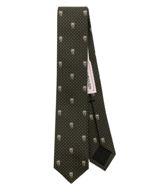 Alexander McQueen skull-print silk tie