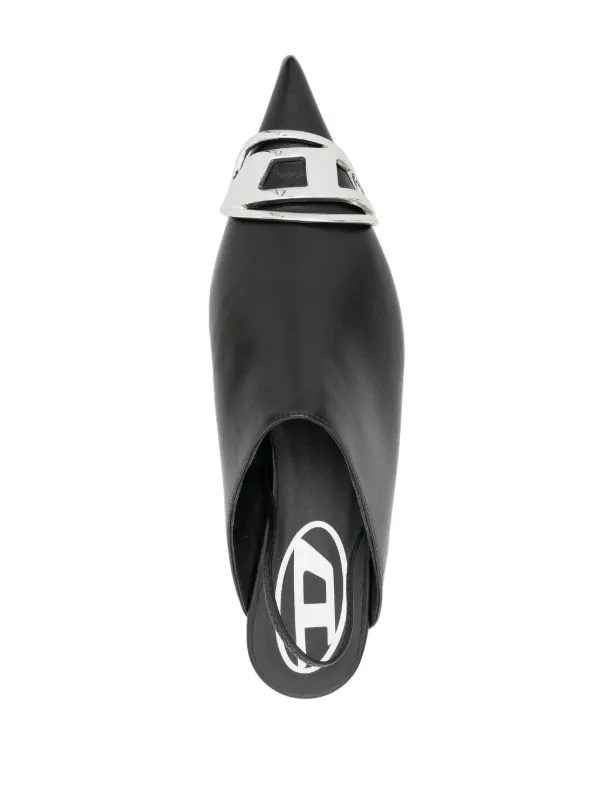 Diesel レザーミュール | ブラック | FARFETCH JP