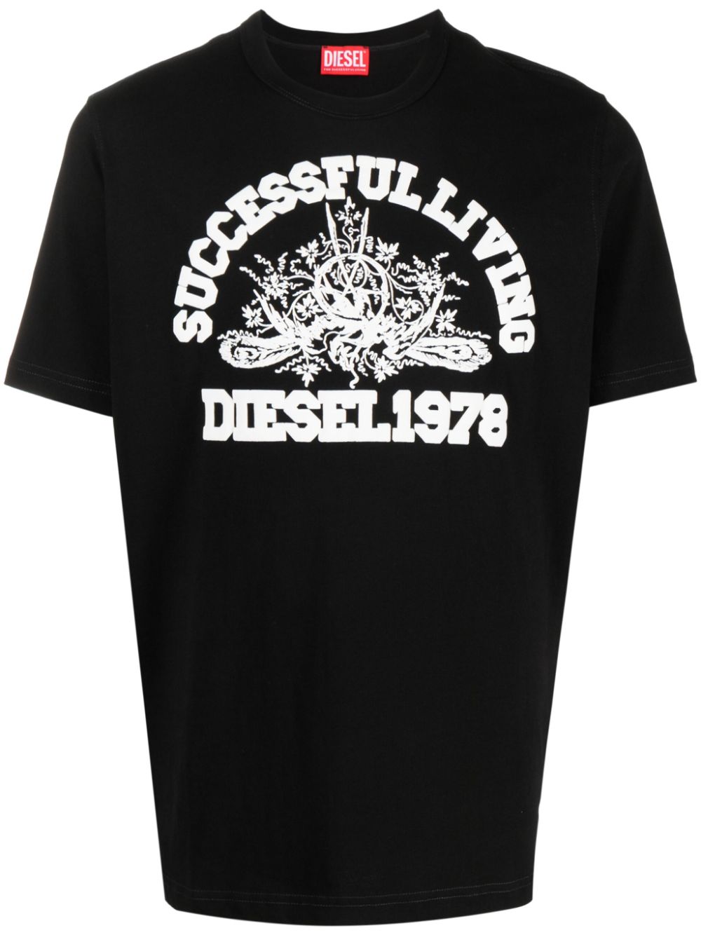 Diesel T-justil-n1 Logo-print T-shirt In Black