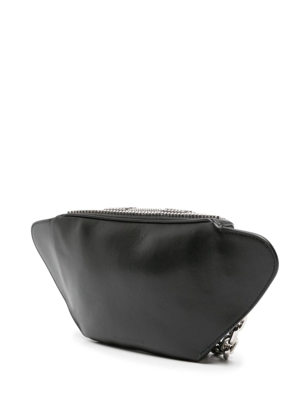 Shop Alexander Mcqueen Stud-embellished Leather Messenger Bag In Black