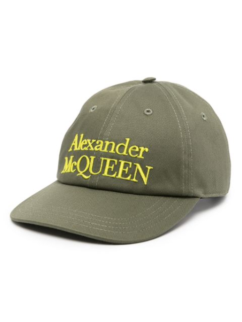 Alexander McQueen logo-embroidered cotton cap Men