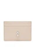 Alexander McQueen Skull leather card holder - Neutrals