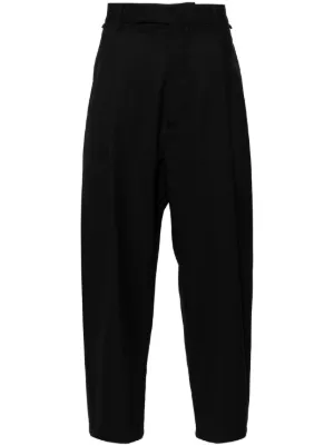 Saint Laurent ハイウエスト テーパードパンツ | ブラック | FARFETCH JP