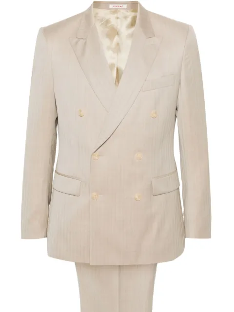 FURSAC double-breasted striped wool suit