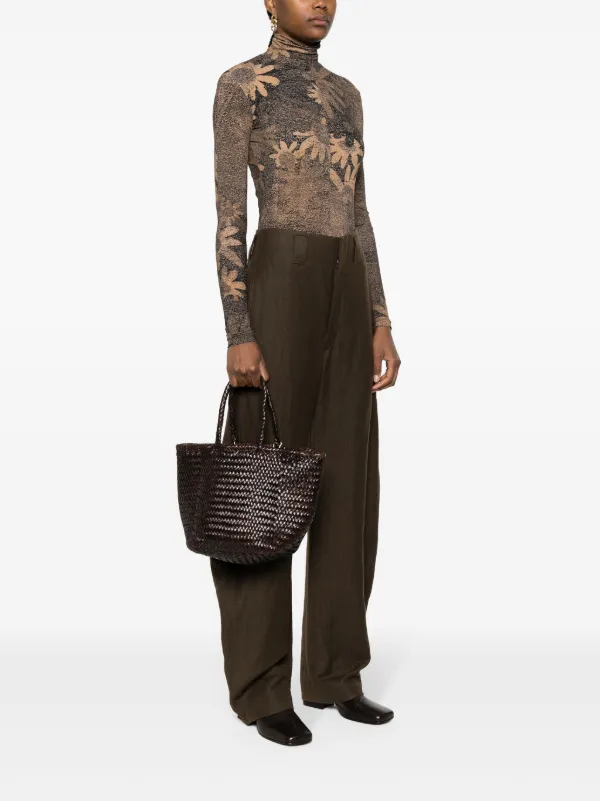 DRAGON DIFFUSION Bolso Shopper Grace Basket Pequeño | Marrón