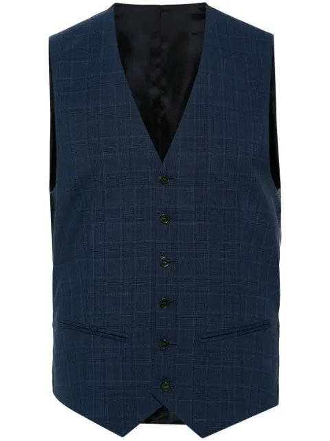 FURSAC Prince-of-Wales-check wool waistcoat