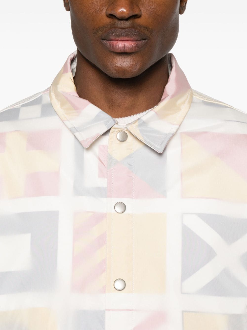 Shop Fursac Double-layer Shirt Jacket In Weiss