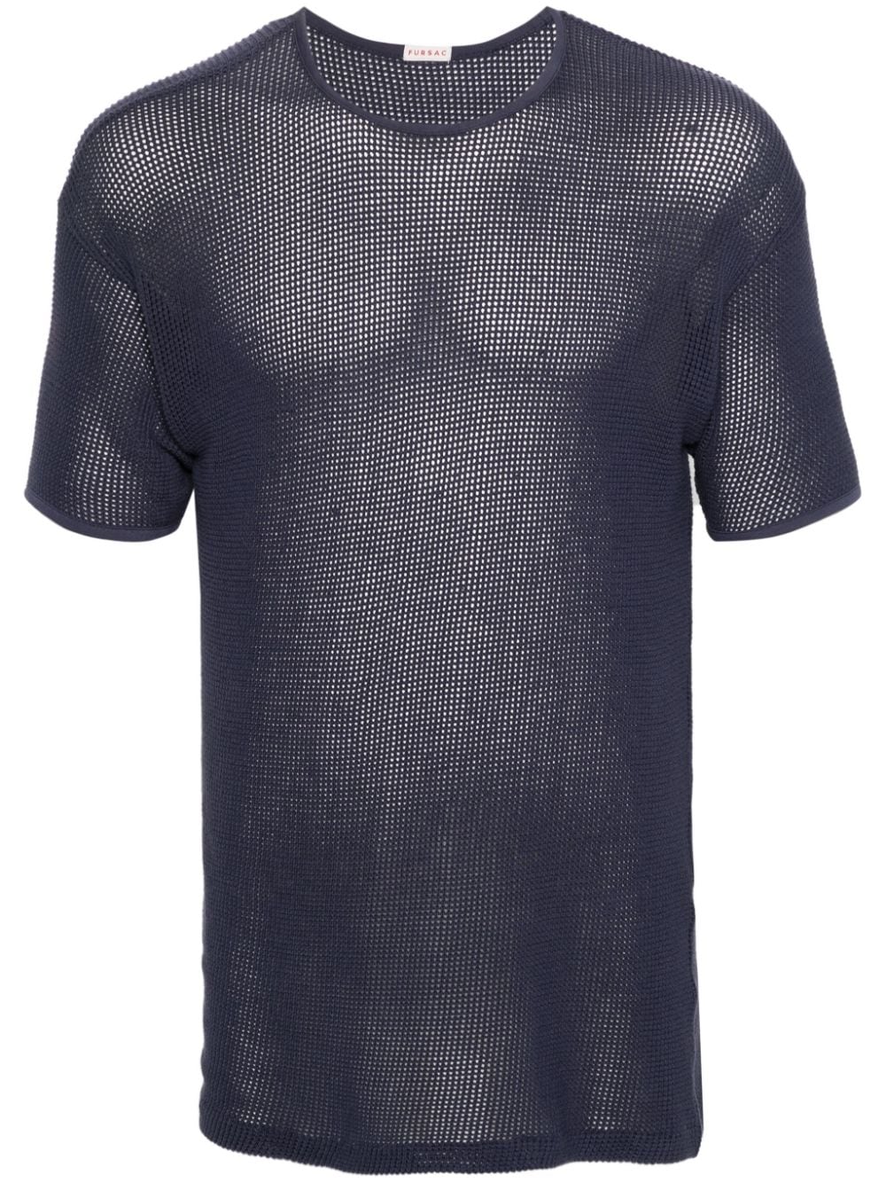 Fursac Open-knit T-shirt In Blue
