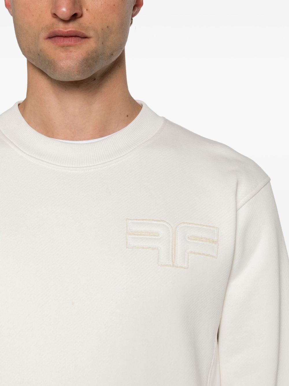 Shop Fursac Logo-patch Sweatshirt In Neutrals