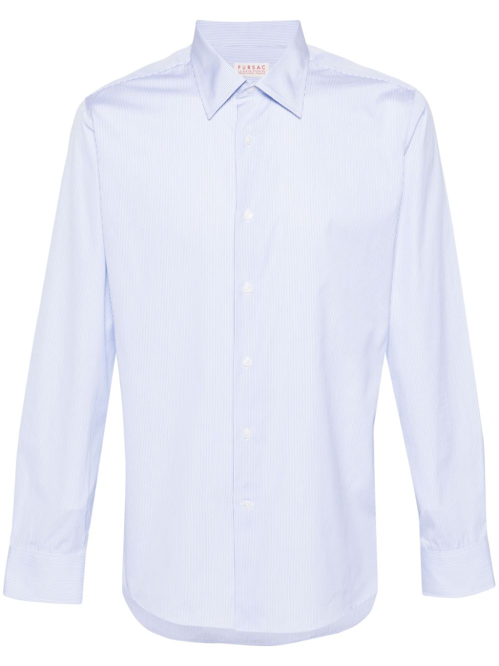 Fursac Striped Poplin Shirt In Blau