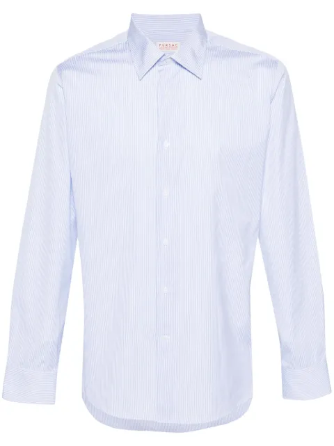 FURSAC camisa de popelina con rayas estampadas