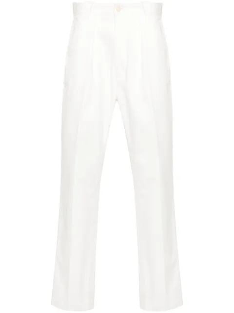 FURSAC pleated cotton slim-fit trousers