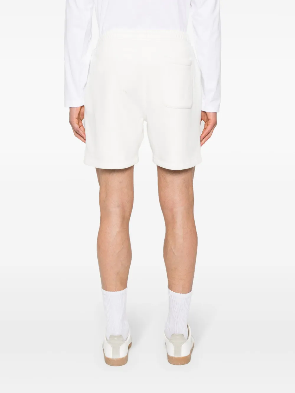 Shop Fursac Elasticated-waistband Shorts In White