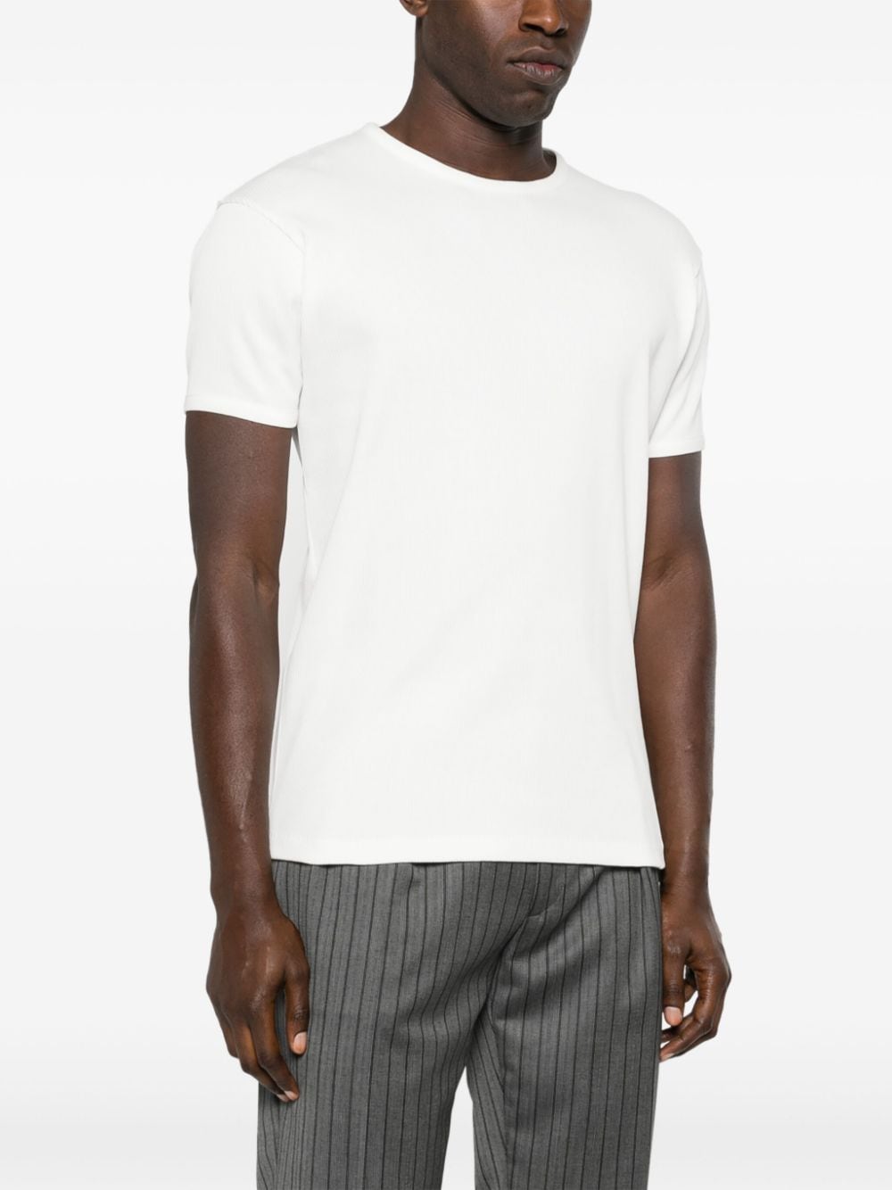 Shop Fursac Ribbed-effect T-shirt In White