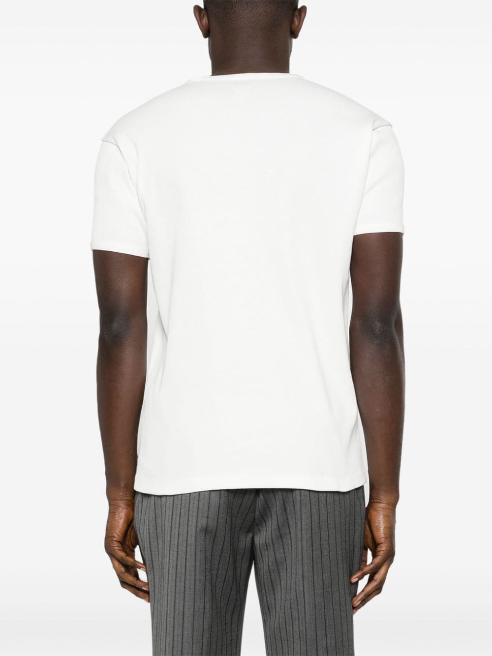 Shop Fursac Ribbed-effect T-shirt In White