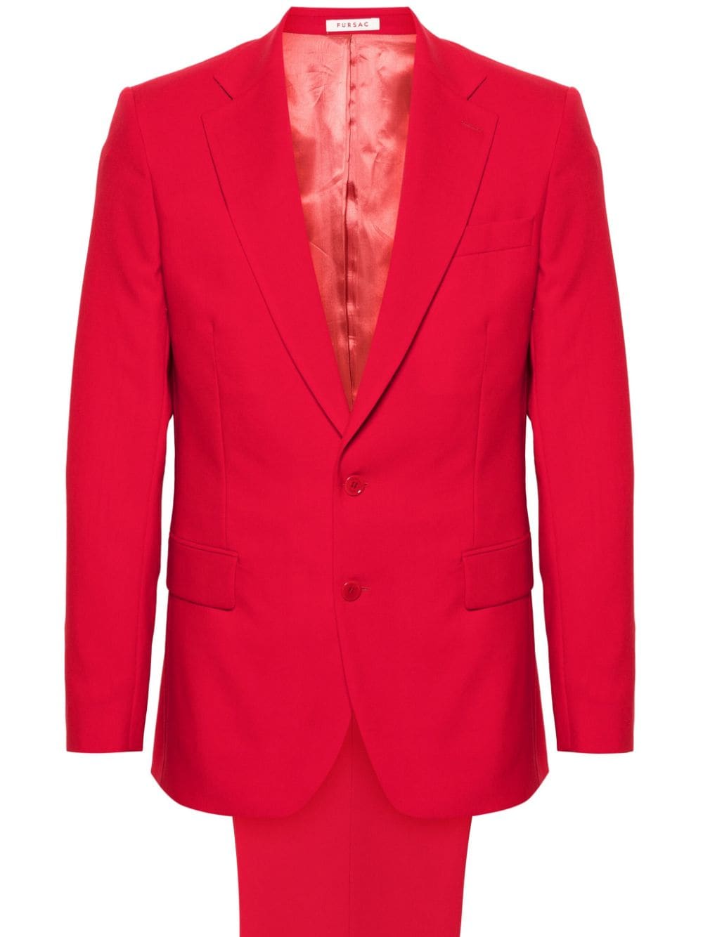 Fursac Single-breasted Suit In Red