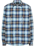 AMIRI plaid flannel shirt - Blue