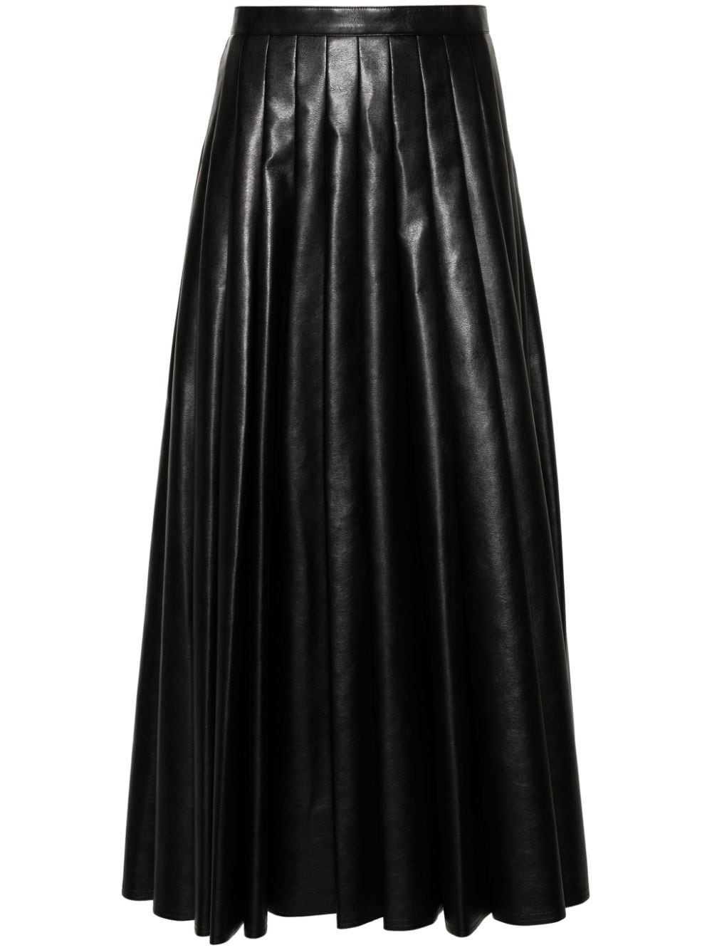 Shop Junya Watanabe High-waisted Pleated Skirt In Black