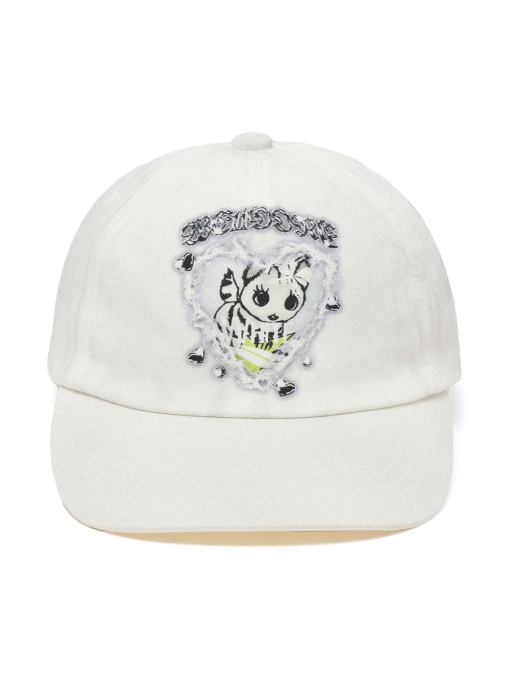 Shop We11 Done Graphic-print Cotton Cap In White