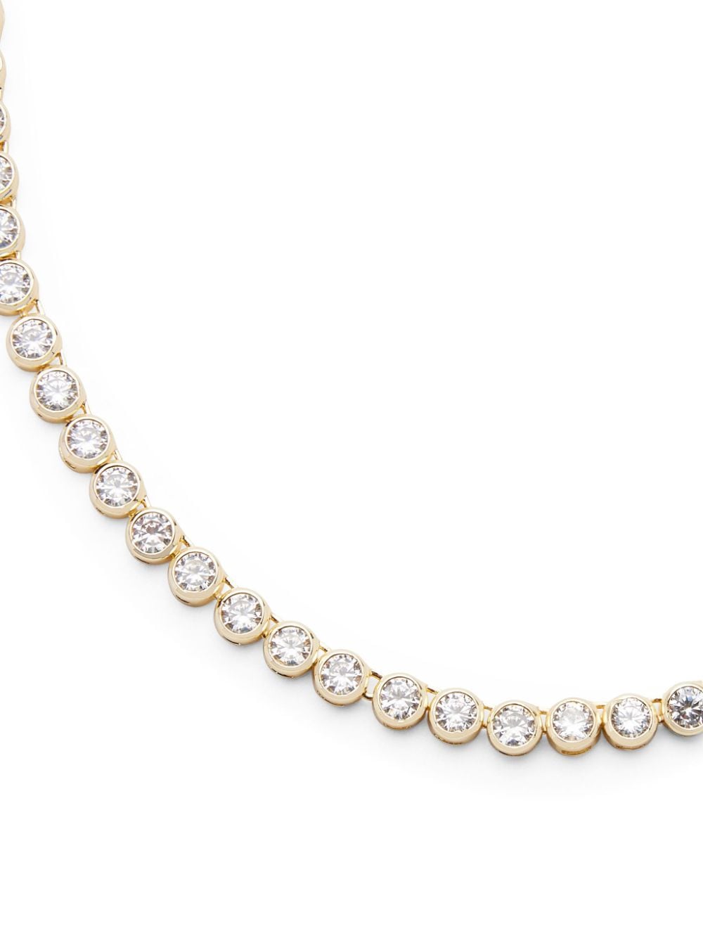 Shop Kenneth Jay Lane Crystal-embellished Polished Necklace In Gold