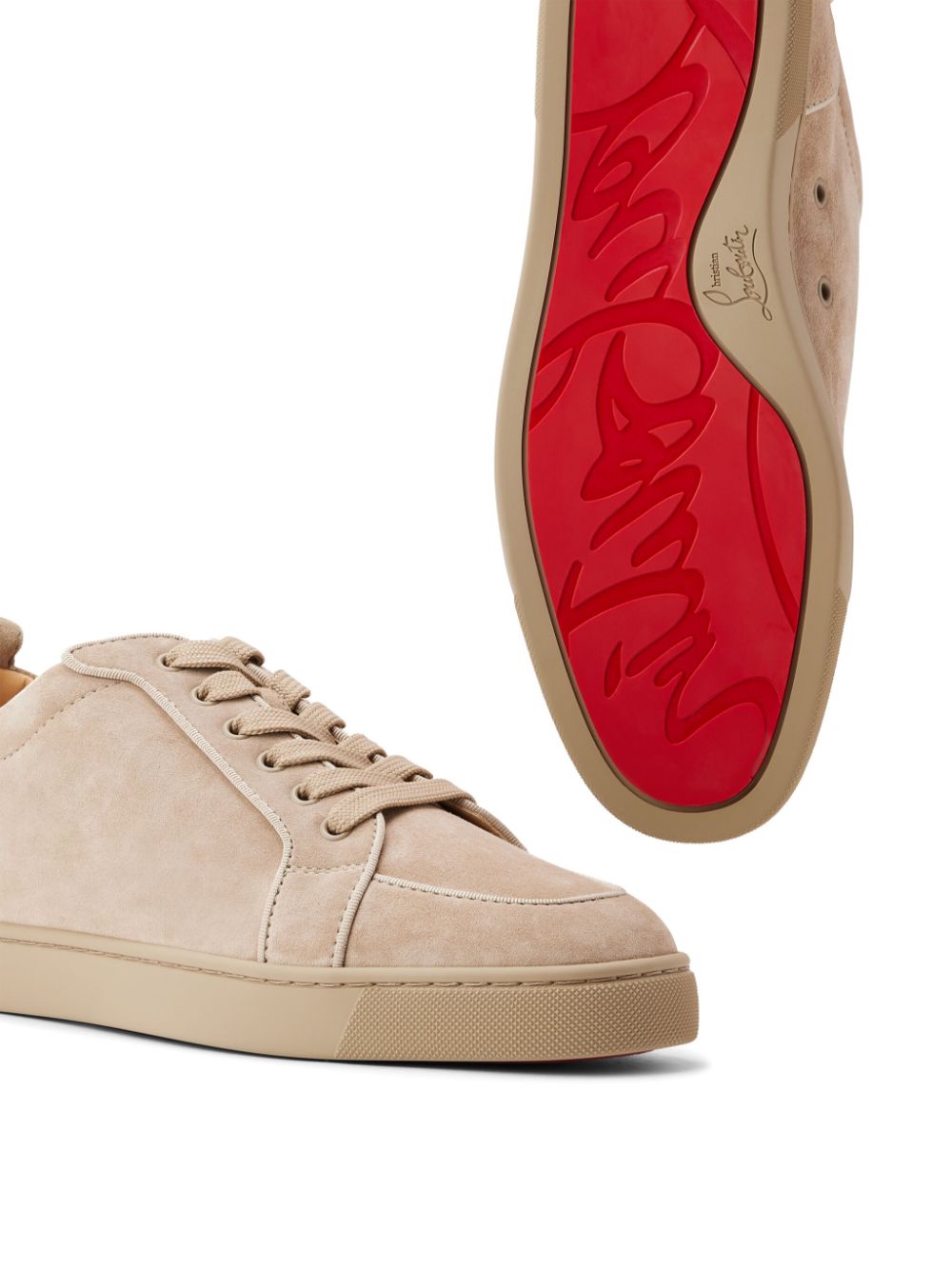 Tan fashion louboutin sneakers