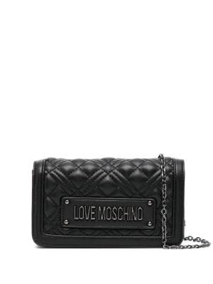 Love Moschino quilted cross body bag in black
