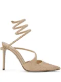 René Caovilla Margot rhinestone-embellished pumps - Gold