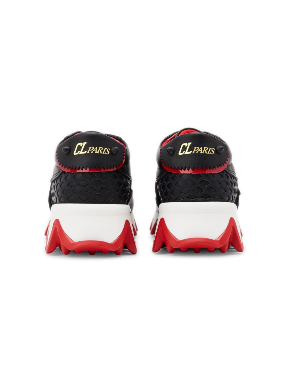 Christian Louboutin Kids Loubishark leren sneakers Zwart