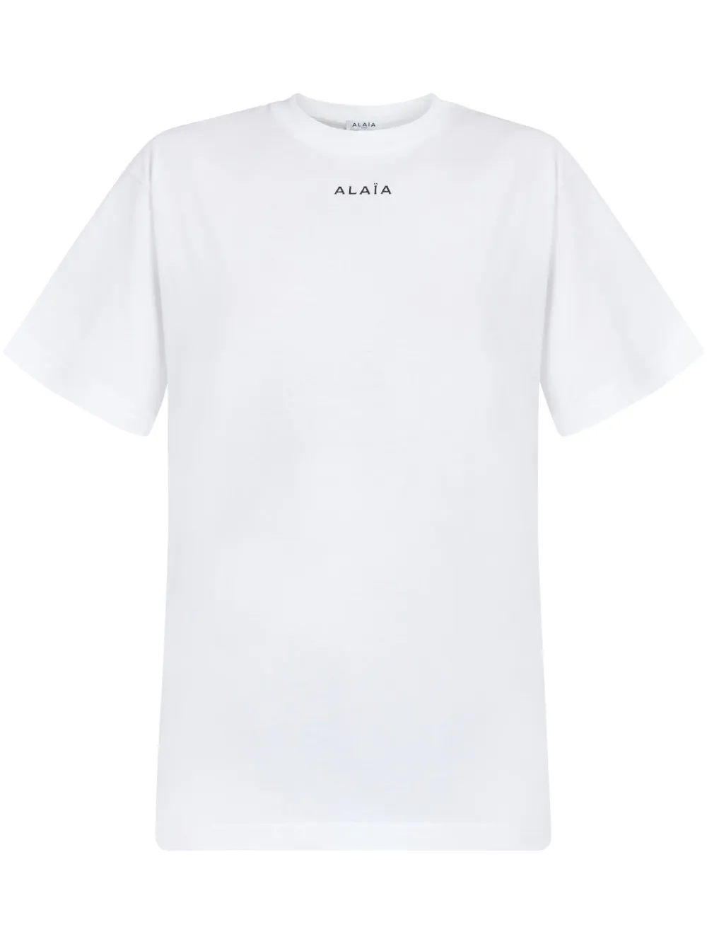 Alaïa logo-embroidered cotton T-shirt | White | Image 1