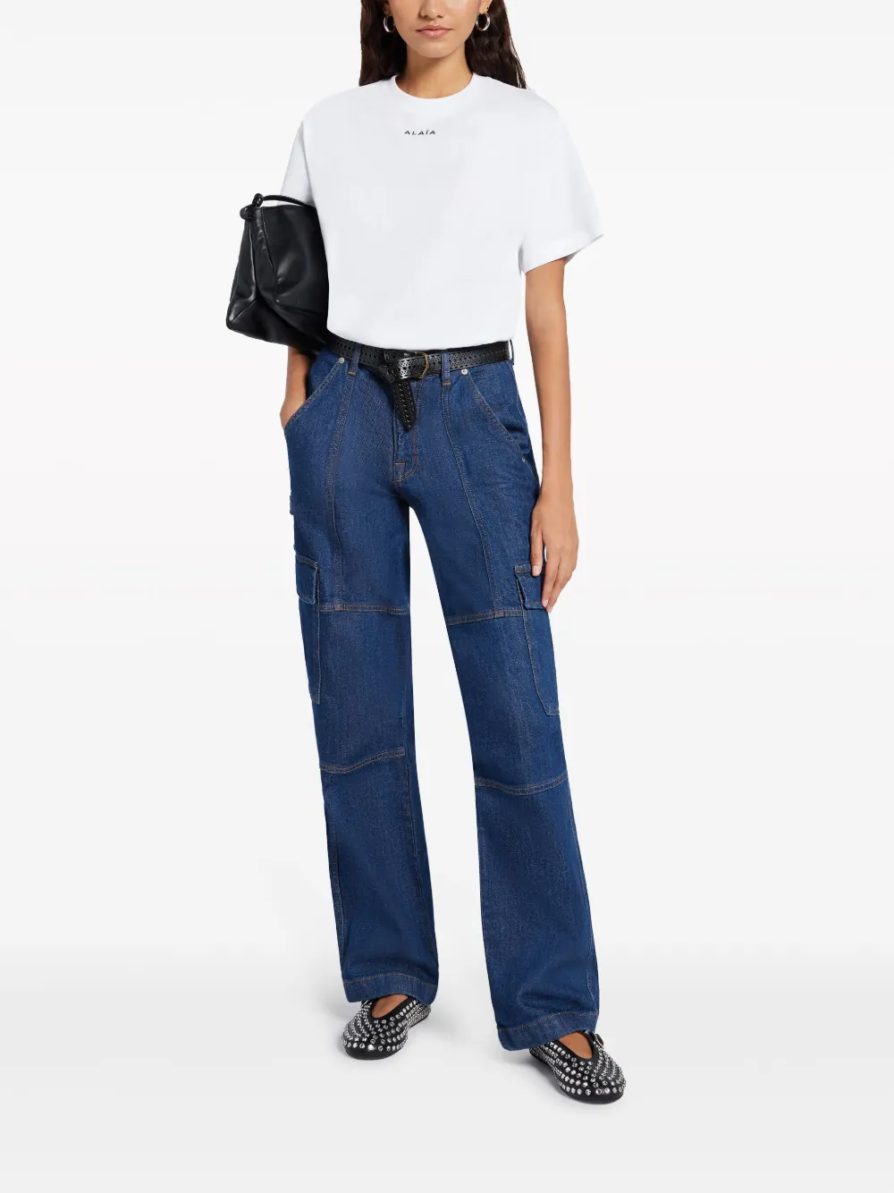 Alaïa logo-embroidered cotton T-shirt | T-Shirts & Jersey Shirts | Image 2