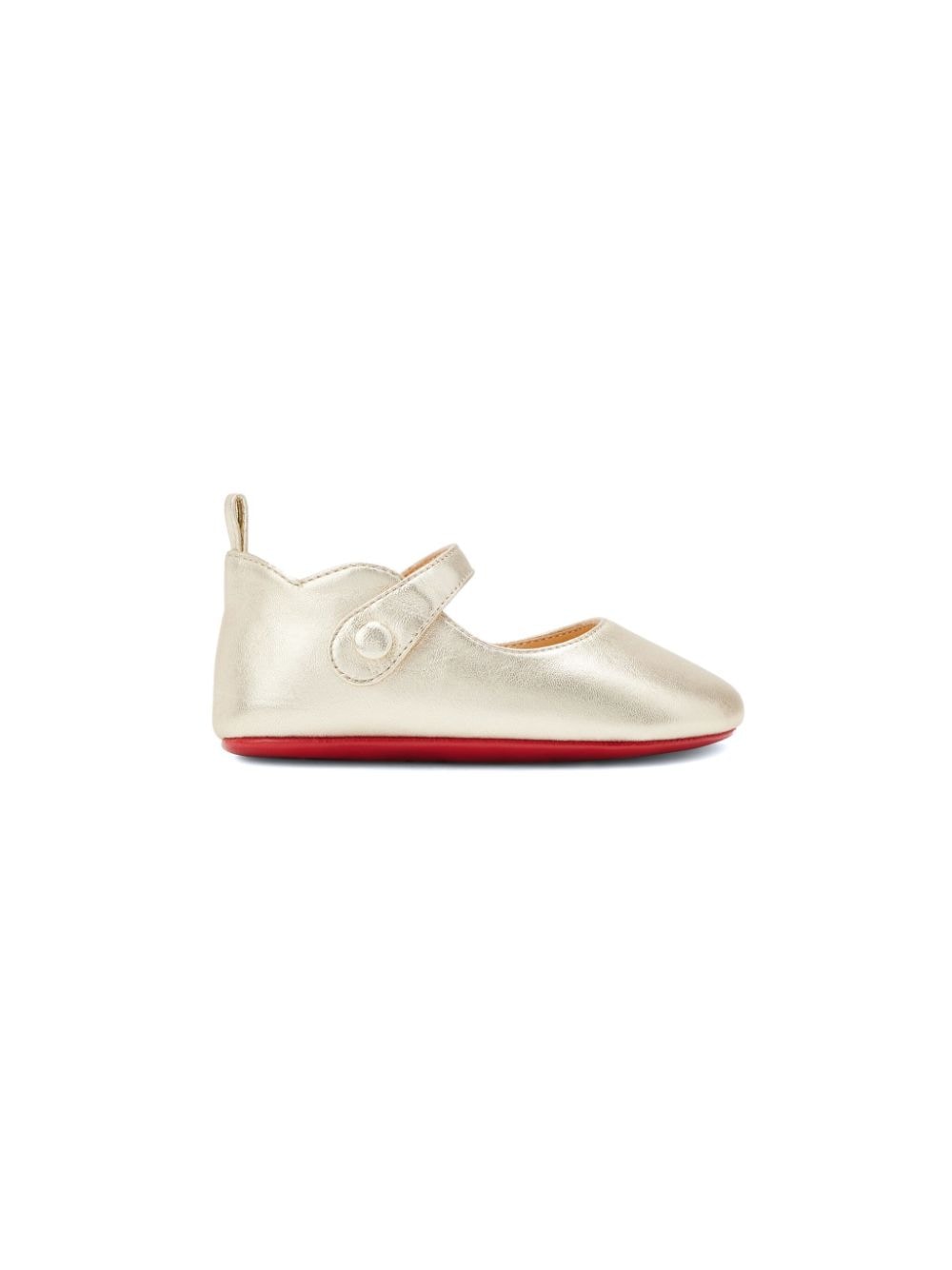 Christian Louboutin Kids Leren ballerina's - Goud