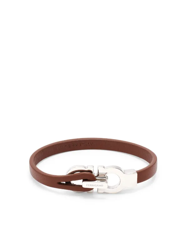 Ferragamo Gancini Leather Bracelet Farfetch