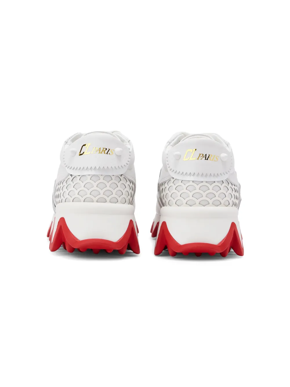 Christian Louboutin Kids Mini Shark leather sneakers White