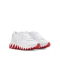 Christian Louboutin Kids Mini Shark leather sneakers - White