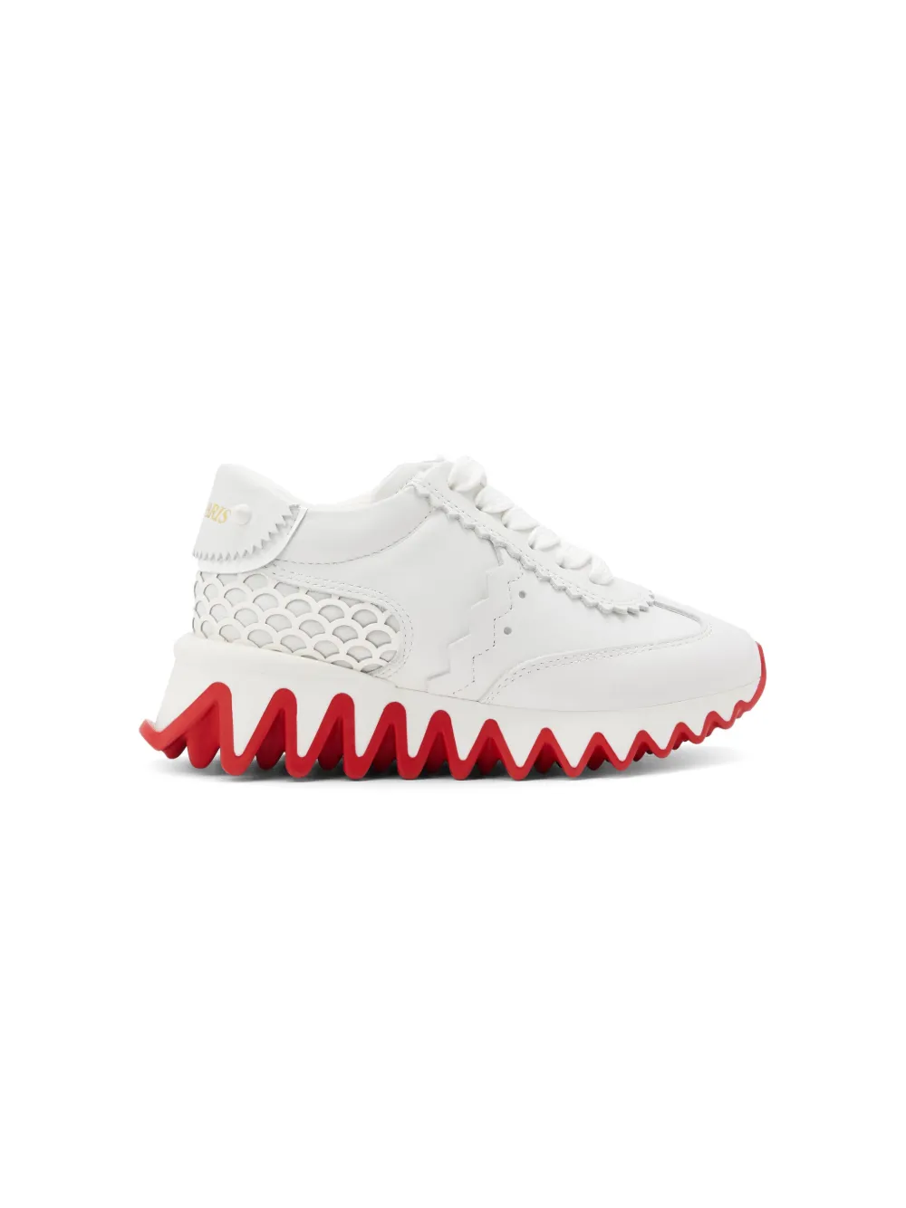 Christian Louboutin Kids Mini Shark leather sneakers White