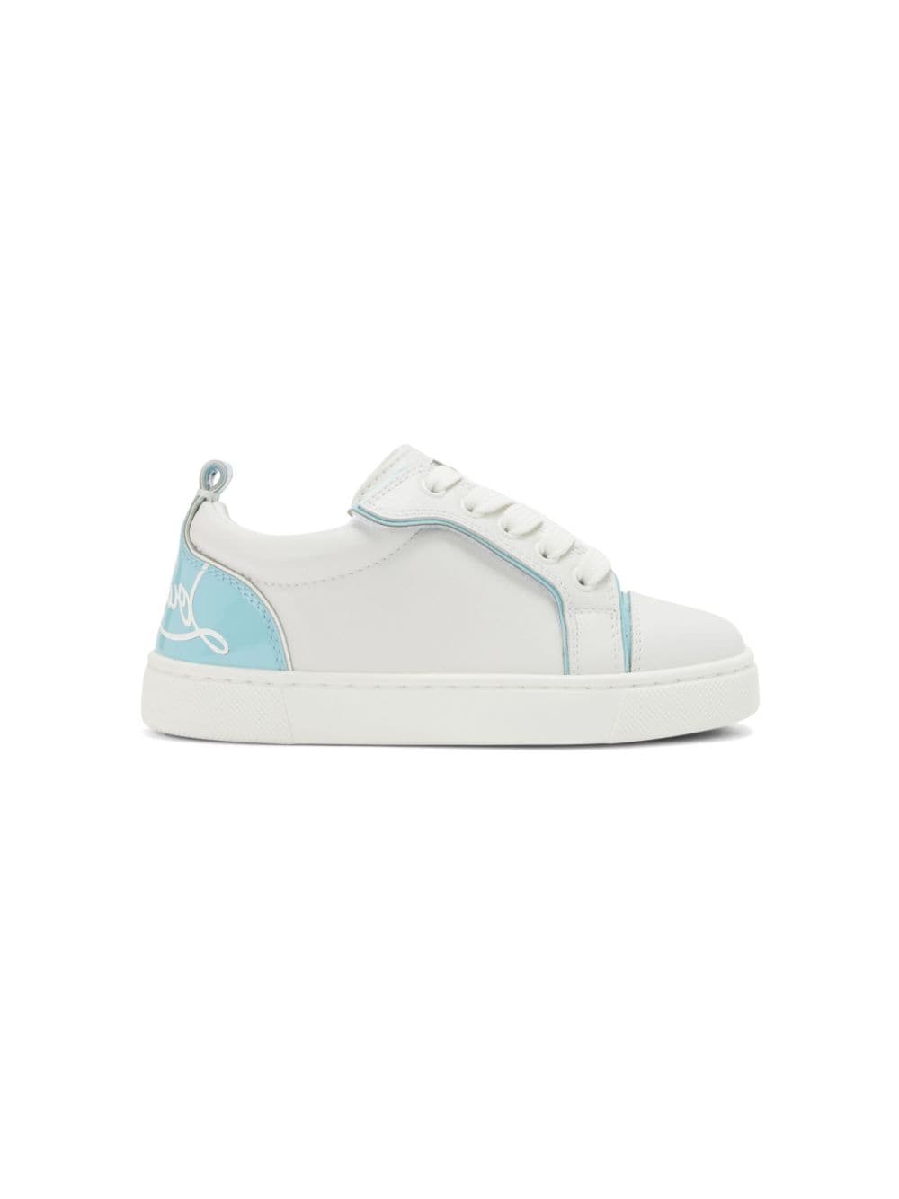 Christian Louboutin Kids Funnyto leren sneakers - 5756 WHITE