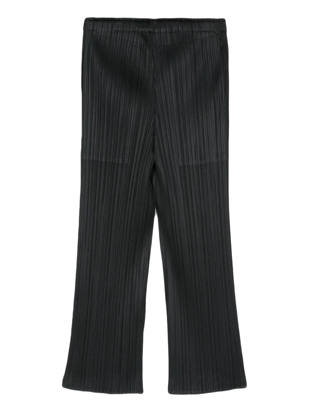Shop Issey Miyake Thicker Bottoms Slim-cut Trousers In Black