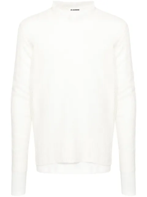 Jil Sander logo intarsia-knit cotton jumper 