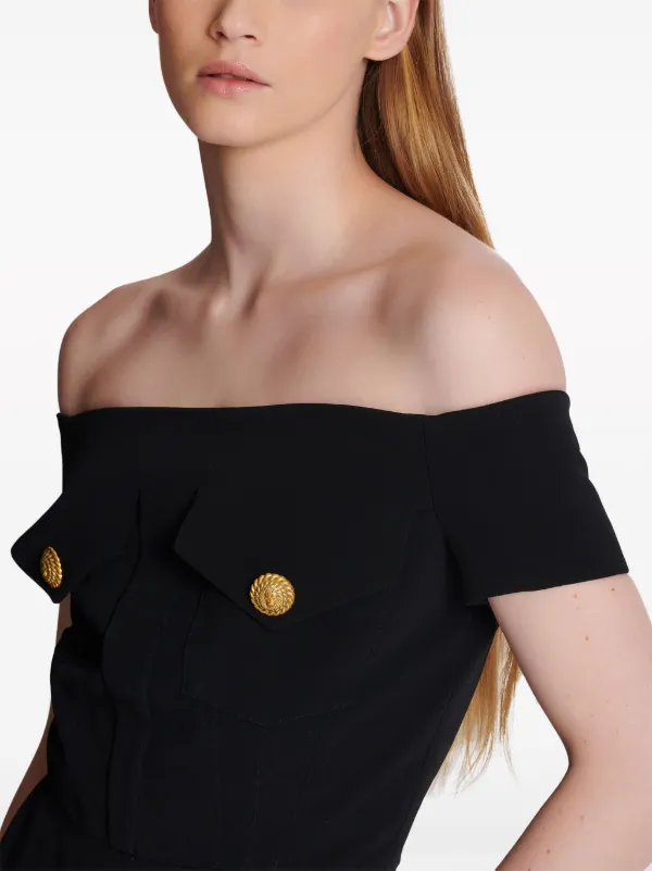【送料&関税込】Balmain Tulle Bodysuit Cutout tulle bodysuit in black - Balmain | Mytheresa