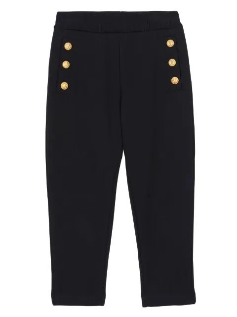 Balmain Kids Signature Coin cotton track pants