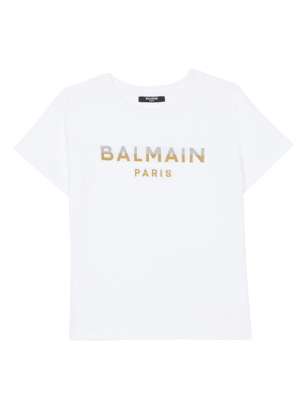 Image 1 of Balmain Kids logo-plaque cotton T-shirt