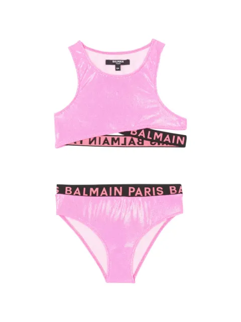 Balmain Kids bikini con franja del logo