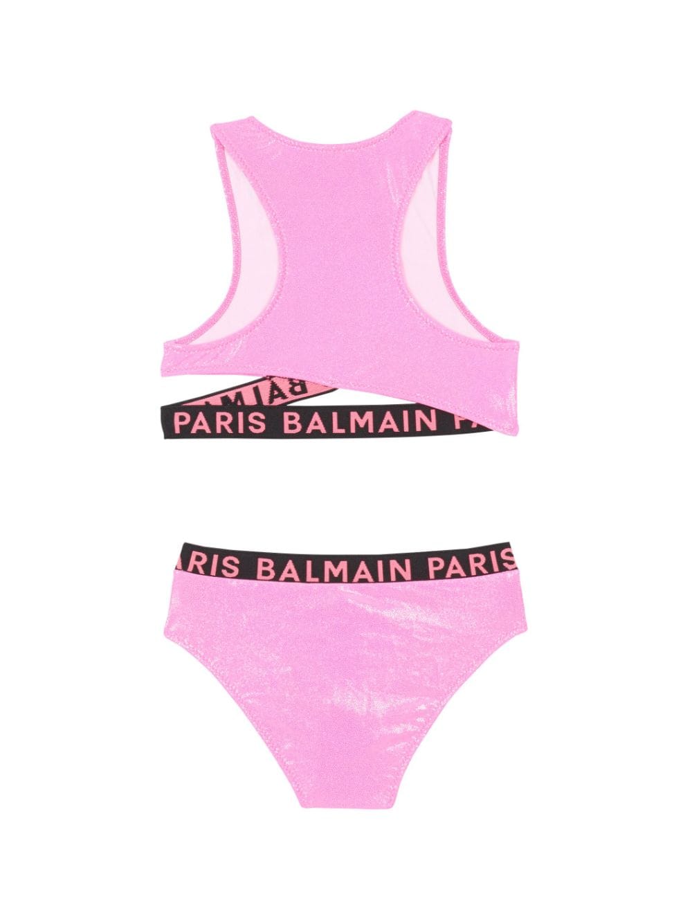 Shop Balmain Logo-band Bikini In Pink
