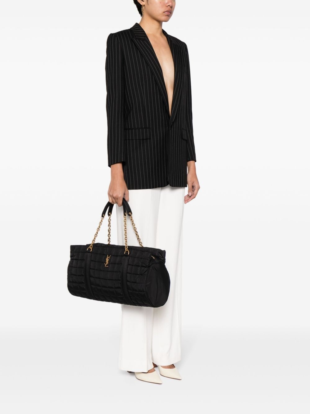 Saint Laurent Gloria quilted travel bag - Zwart